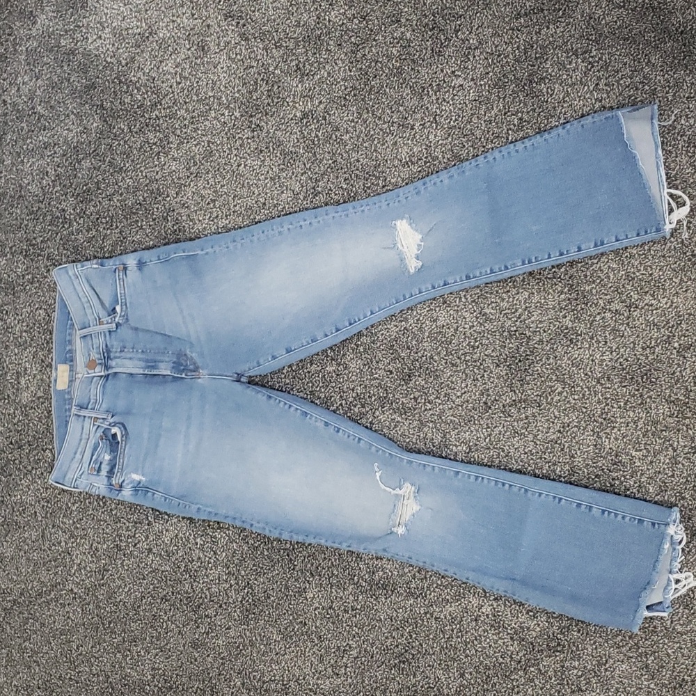 Premium Mother The Insider high waist crop step fray hem jeans (thrilling shots)